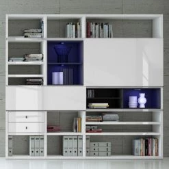 Loftscape Etagère XL Emporior l.C - Avec éclairage 7 Loftscape Etagère XL Emporior l.C - Avec éclairage -Meubles de salle à manger Soldes Magasin xl regalwand emporior i c hochglanz weiss schwarz rgb led beleuchtung 3396841