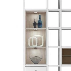 Loftscape Etagère XL Emporior IIl.a - Blanc / Imitation chêne de Sonoma - Avec éclairage -Meubles de salle à manger Soldes Magasin xl regalwand emporior iii a weiss sonoma eiche dekor 289541