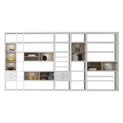 Loftscape Etagère XXL Emporior l.A - Blanc / Imitation chêne de Sonoma - Avec éclairage