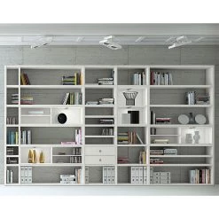 Loftscape Etagère XXL Emporior II - Blanc crème - Avec éclairage -Meubles de salle à manger Soldes Magasin xxl regalwand emporior ii weiss 289491