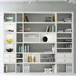 Loftscape Etagère XXL Emporior IV.A - Blanc crème - Avec éclairage -Meubles de salle à manger Soldes Magasin xxl regalwand emporior iv a weiss 289485