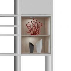 Loftscape Etagère XXL Emporior VI - Blanc / Imitation chêne de Sonoma - Avec éclairage -Meubles de salle à manger Soldes Magasin xxl regalwand emporior vi weiss sonoma eiche dekor 289550