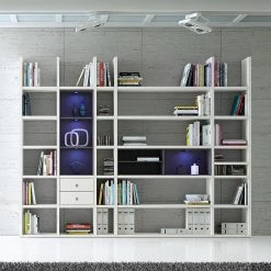 Loftscape Etagère XXL Emporior VII - Blanc / Noir - Avec éclairage 7 Loftscape Etagère XXL Emporior VII - Blanc / Noir - Avec éclairage -Meubles de salle à manger Soldes Magasin xxl regalwand emporior vii rgb led beleuchtung weiss schwarz 3397257