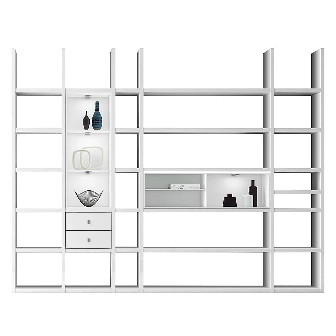 Loftscape Etagère XXL Emporior VII - Blanc - Avec éclairage 1 Loftscape Etagère XXL Emporior VII - Blanc - Avec éclairage